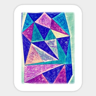 Geometric Fun Art Sticker